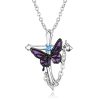 custom 925 sterling silver cross butterfly neckalces